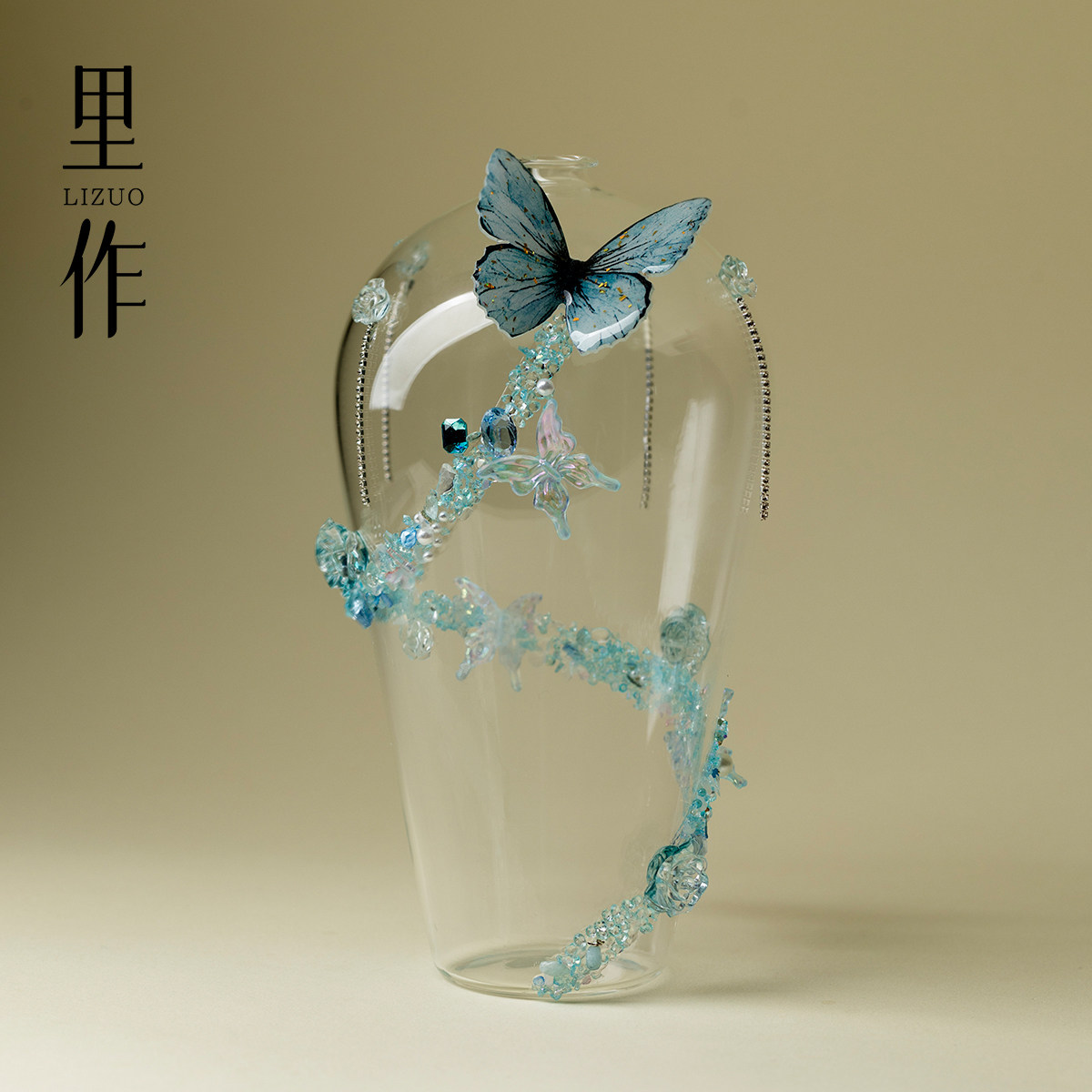 里作创意手工diy玻璃花器高颜值居家花瓶精致透明原创花道瓶摆件,家居饰品,花瓶,淘宝优惠券,粉丝福利购,淘宝优惠卷