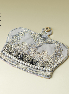 里作 皇冠珍珠垫隔热壶垫盖碗垫中式禅意织锦杯垫杯托茶垫壶承垫