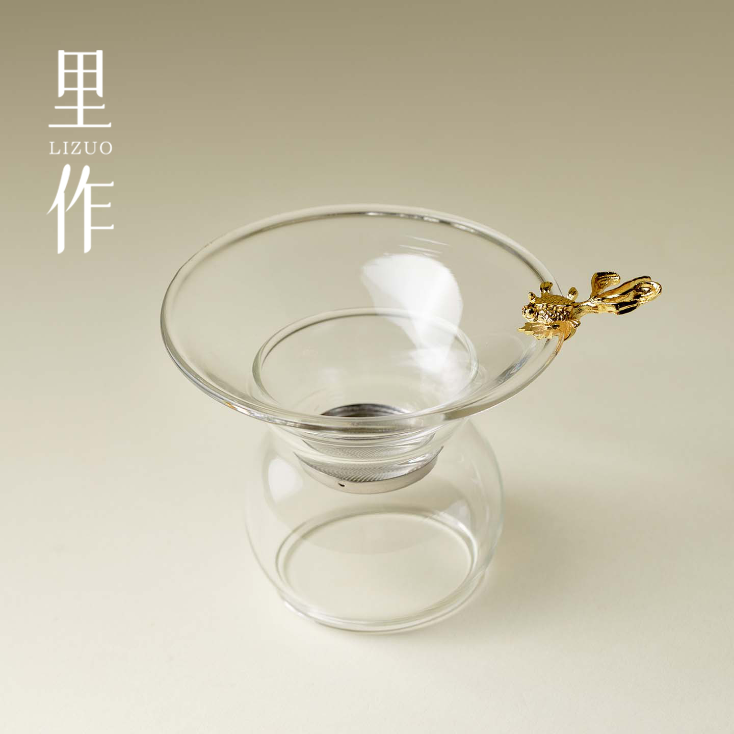 里作玻璃茶漏茶滤创意家用过滤器公道杯套装功夫茶具茶道配件滤茶