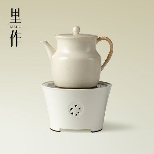 里作极简白电陶炉煮茶套装2025新款家用小型烧水壶泡茶壶专用保温