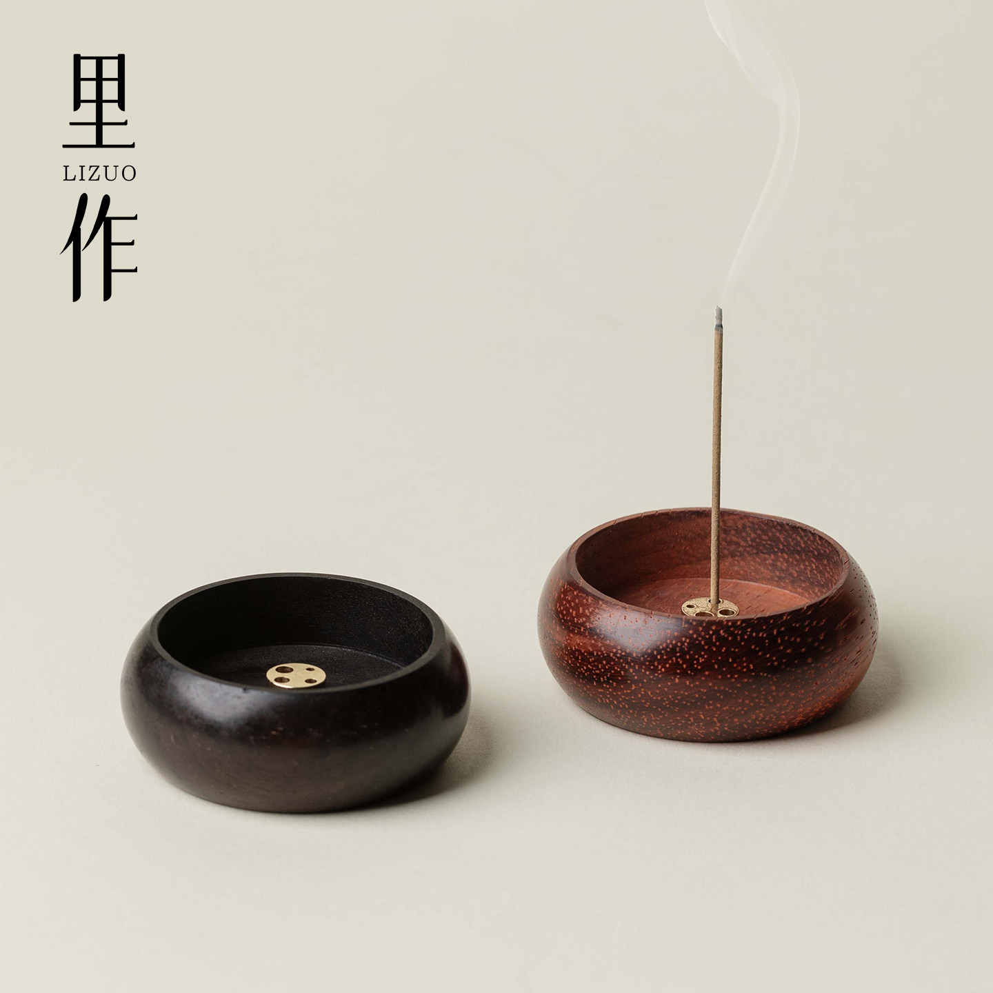 里作日式香道线香香插创意北美黑胡桃木线香炉沉香檀香熏香炉底座图片