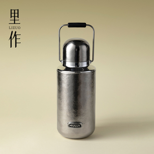 里作机械温显保温壶316不锈钢焖茶壶便携手提保温水壶纯钛泡茶壶