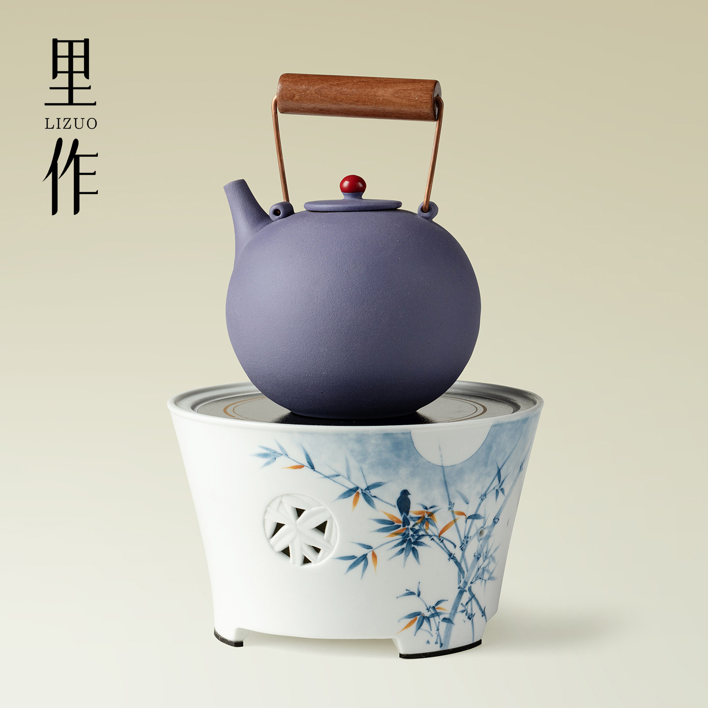 里作 手绘竹林电陶炉煮茶套装家用专用保温智能烧水壶泡茶提梁壶,餐饮具,煮茶炉,淘宝优惠券,粉丝福利购,淘宝优惠卷