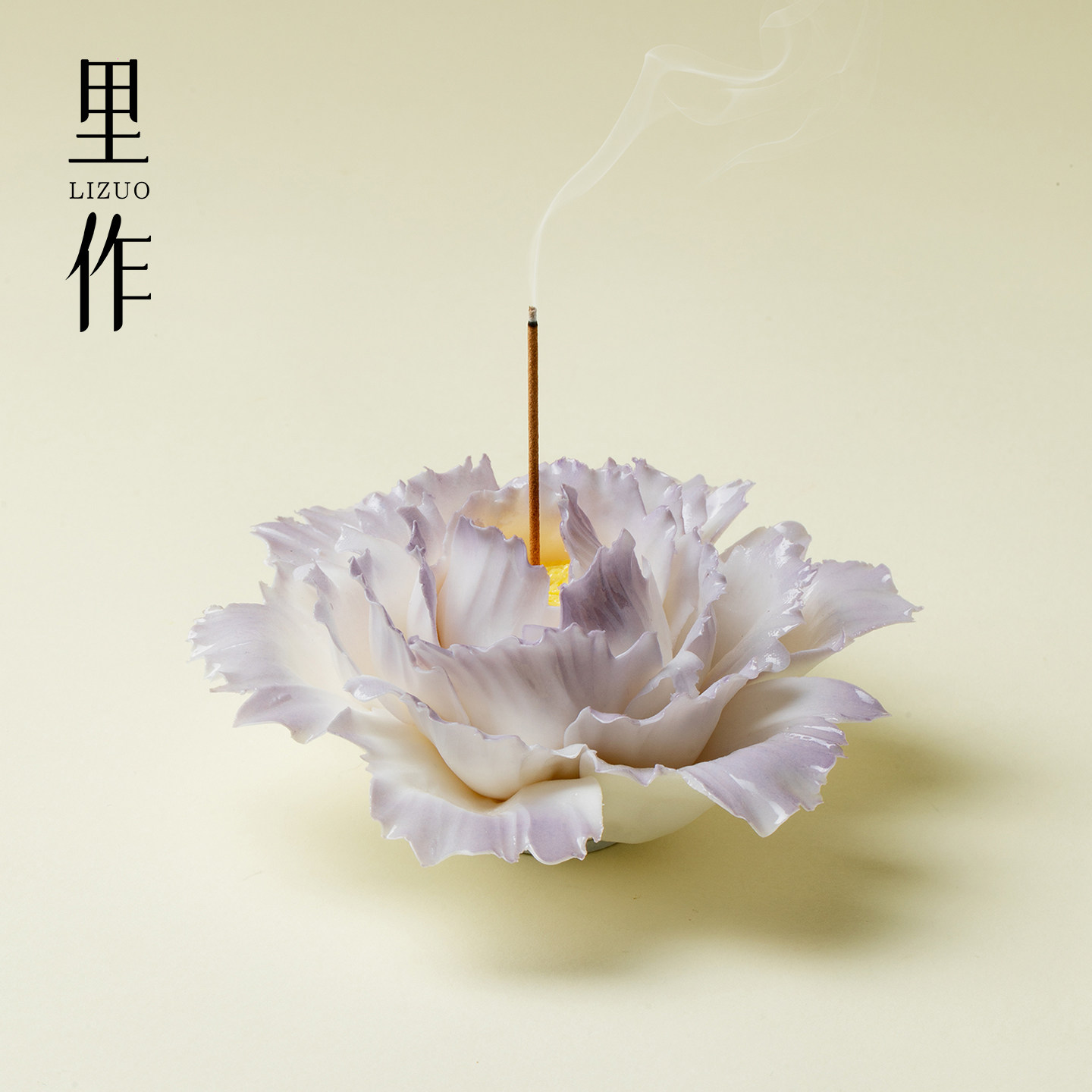 里作非遗手捏牡丹花香炉高端陶瓷香插底座中式家居香薰装饰茶摆件,家居饰品,香薰托盘,淘宝优惠券,粉丝福利购,淘宝优惠卷