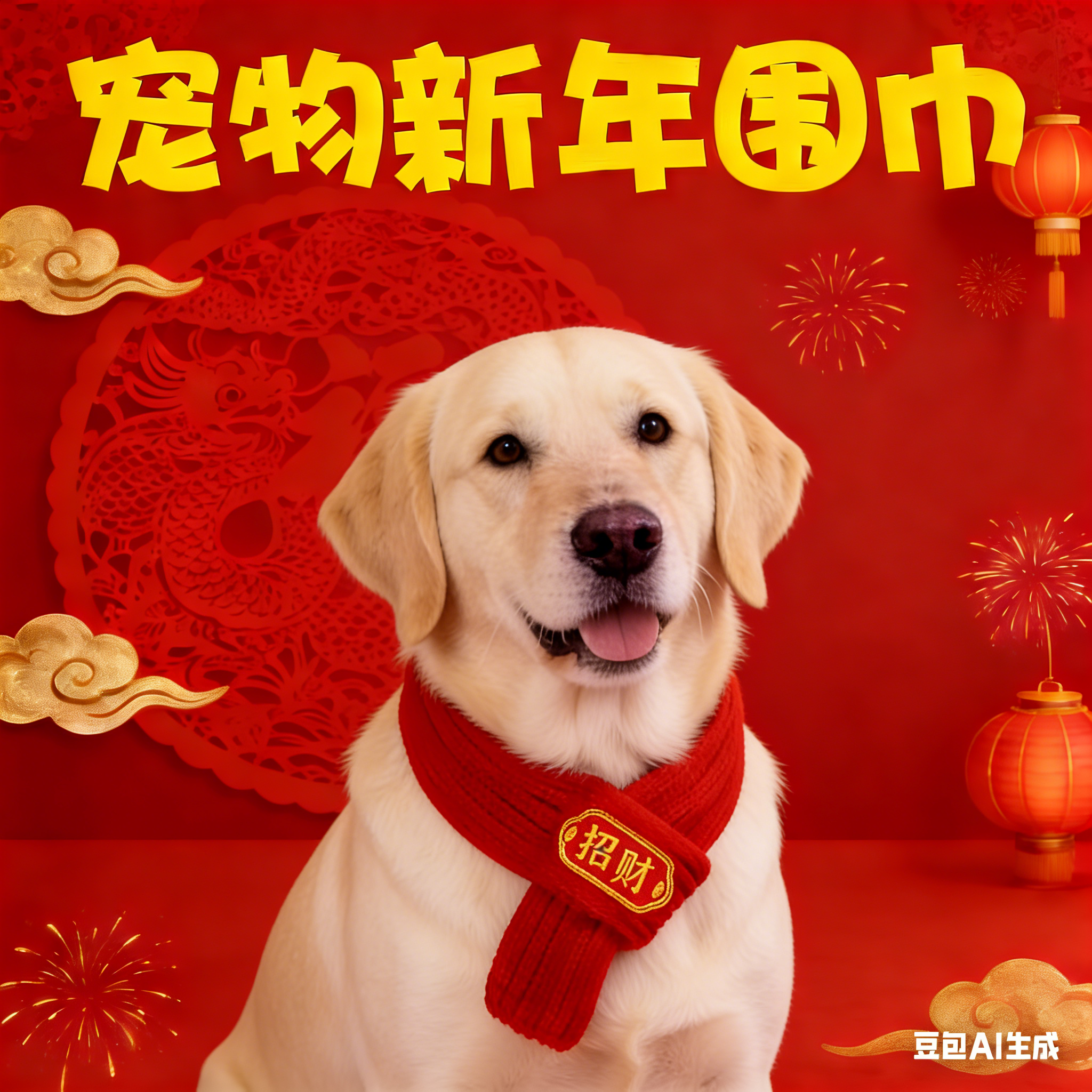 拉布拉多专用狗狗新年喜庆围脖宠物配饰装饰品围巾口水巾大型犬,宠物/宠物食品及用品,围巾/口水巾,淘宝优惠券,粉丝福利购,淘宝优惠卷