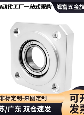 BASN BFF63轴承座大全铝合金方法兰丝杆转轴承座带轴支座支架GKH