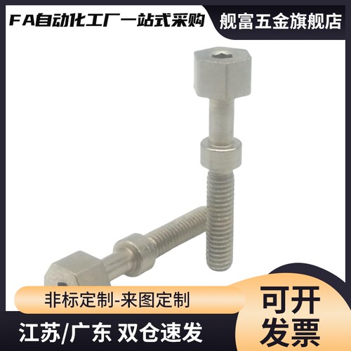 AJSTSR4/M5/M6/M8不锈钢 可调螺栓塞 六角型内六角孔 粗牙 PAZ06