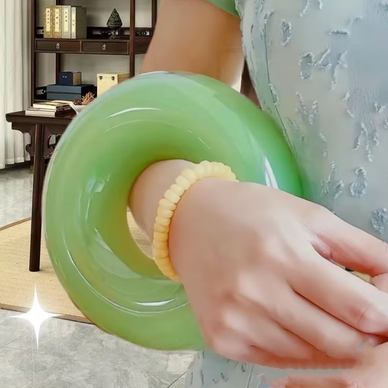 新中式圆条叮当镯玻璃仿