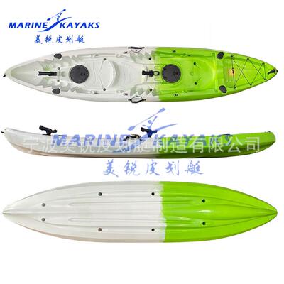 3.85米双人旅行舟滚塑皮划艇单人独木舟塑料船硬艇塑料船渔船