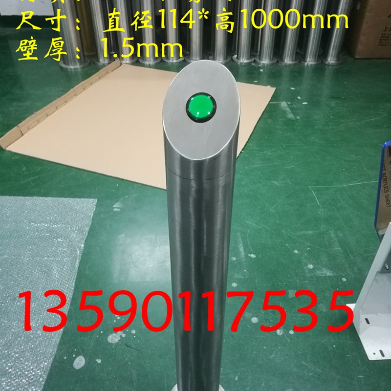 绿色按钮开关立柱 不锈钢读卡立柱 门禁立柱 小区开关按钮柱