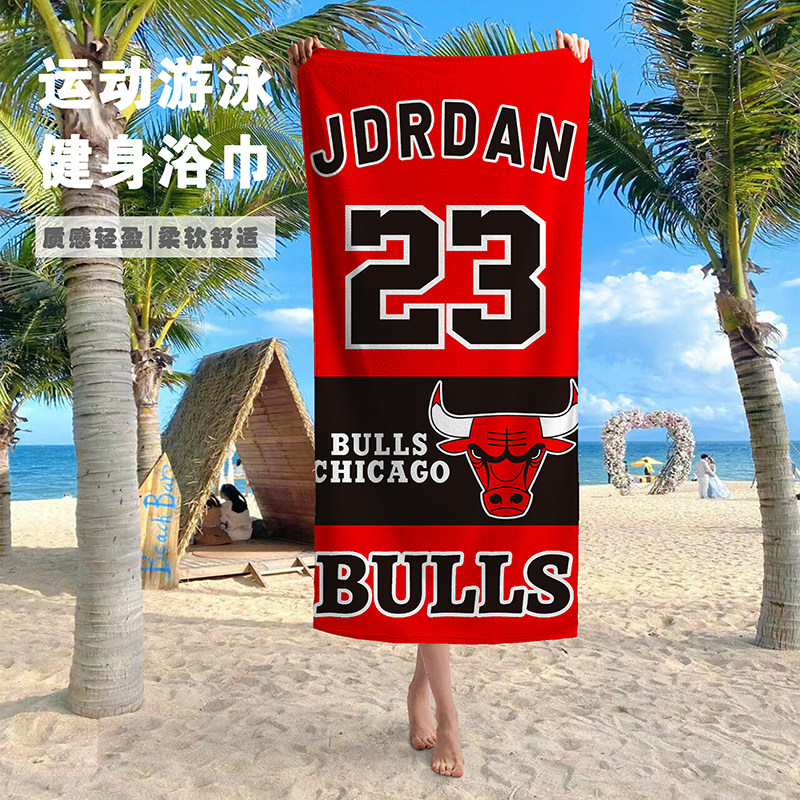 篮球运动擦汗大毛巾海边游泳沙滩巾浴巾吸水速干便携健身吸汗毛巾