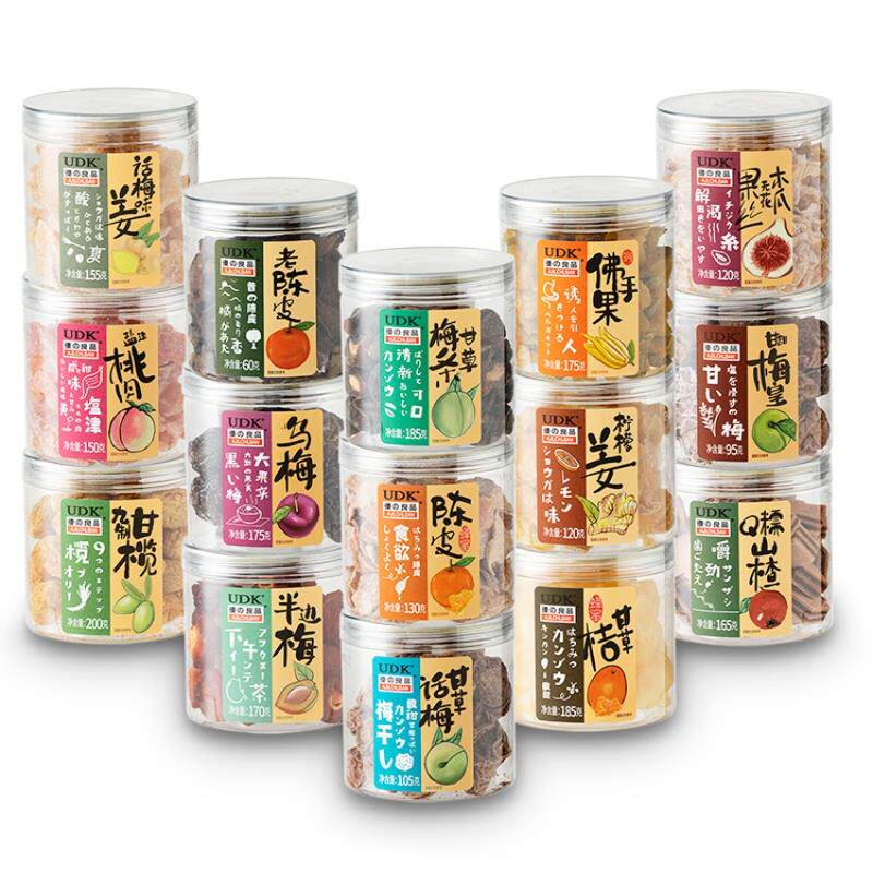 新日期UDK优之良品罐装凉果甘草话梅梅条乌梅山楂陈皮即食休闲办