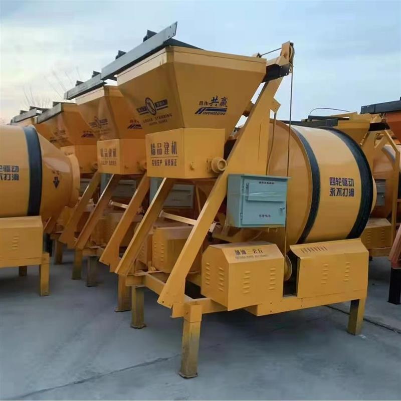JZM500大型搅拌机国标槽钢全自动爬斗水泥砂浆滚筒式搅拌机