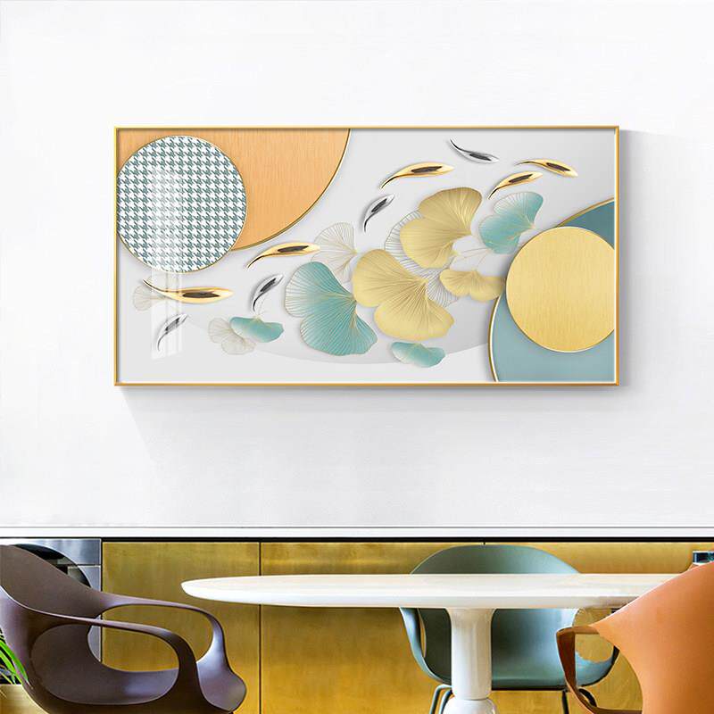 网红客厅沙发背景墙装饰画一整幅现代简约餐厅挂画横山水画高级感