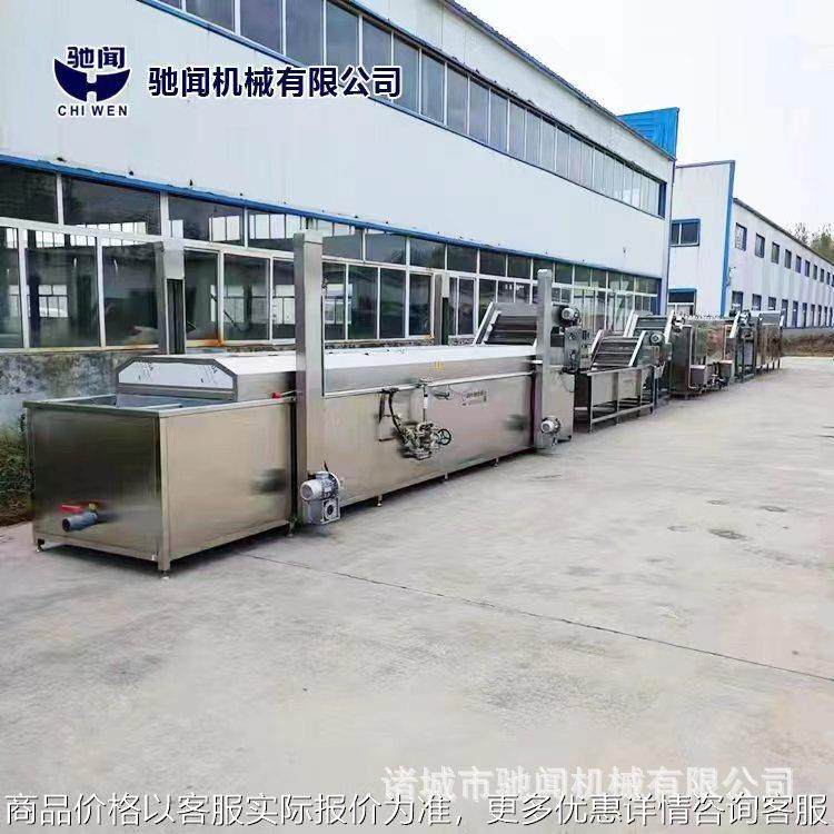 商用全自动不锈钢漂烫机玉米蘑菇南瓜果蔬食品蒸煮杀菌流水线设备