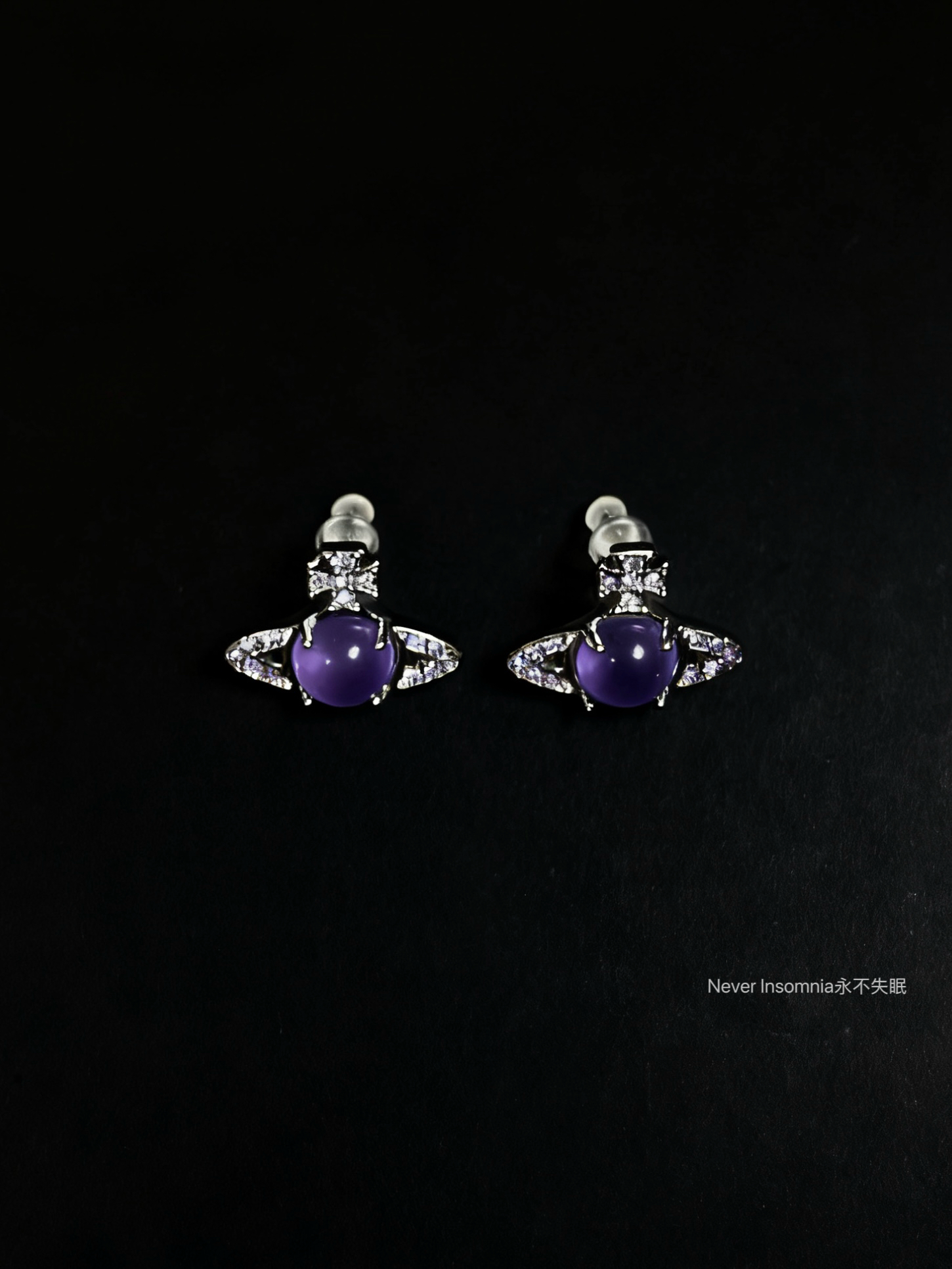 Never Insomnia原创. Xehonbu耳钉.紫