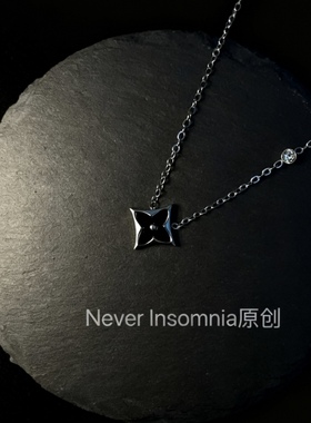 Never Insomnia原创. k-leaf 项链.银黑