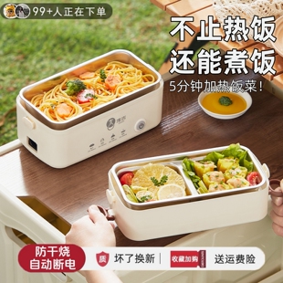 电热饭盒自带可插电加热保温饭盒上班族带饭神器双层蒸煮饭菜 新款