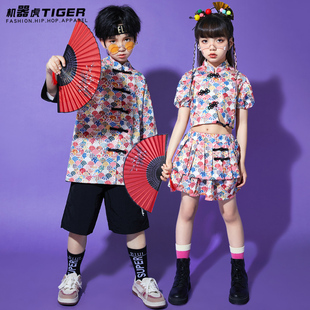 六一儿童演出服男童中国风汉服幼儿园啦啦队合唱服小学生表演服装