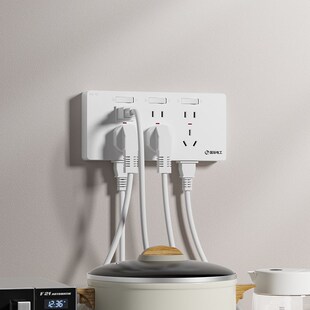 86型免布线拓展插座118型扩展插座带开关墙面固定延伸排插接线板