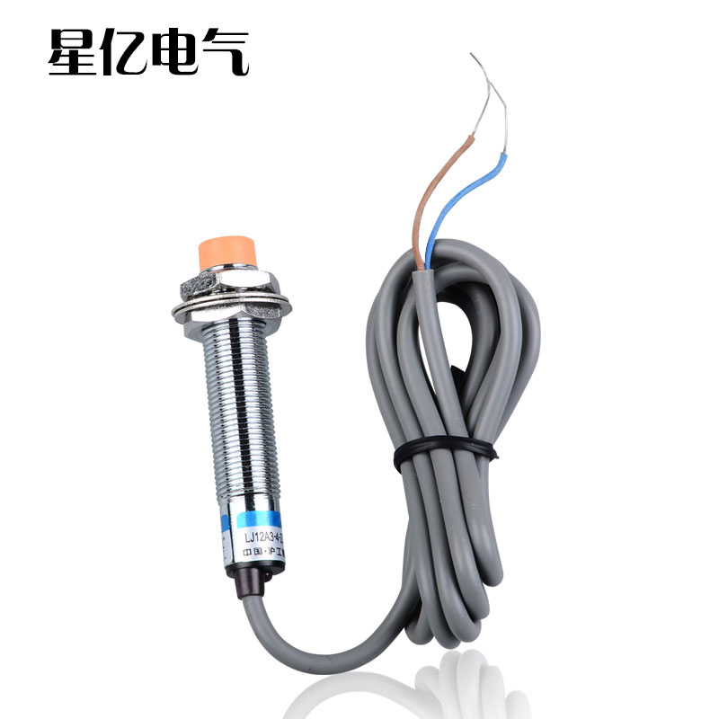 电感式接近开关24v直流两线三线常开LJ12A3高敏npn/pnp防水传感器