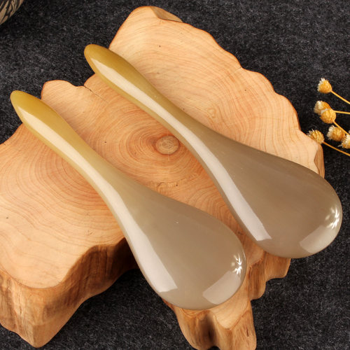 牛角拨筋棒面部美容刮脸部眼部专用刮痧拔经络足底按摩点穴棒女