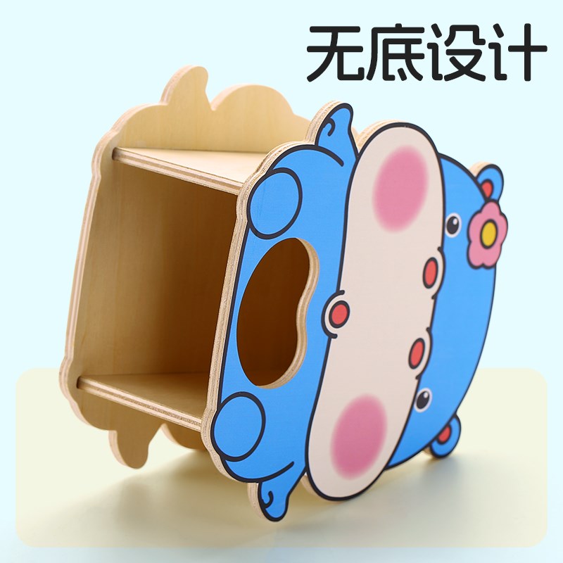 维骆仓鼠玩具木质躲避屋桦木造景窝金丝熊优选实木别墅动物园系列