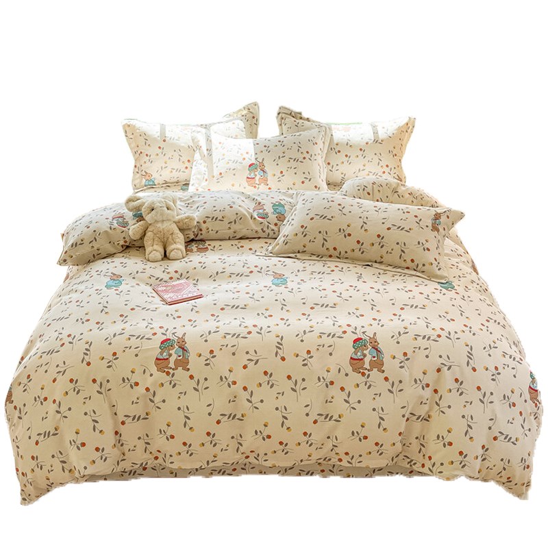 春秋冬被套单人磨毛被罩男生150x200x230床单学生宿舍被单四件套3