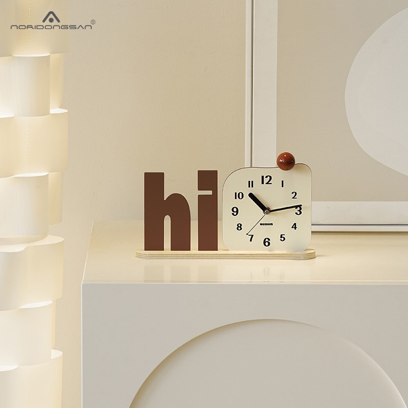 NORI家居客厅装饰品台式座钟玄关电视柜创意桌面时钟轻奢艺术摆件