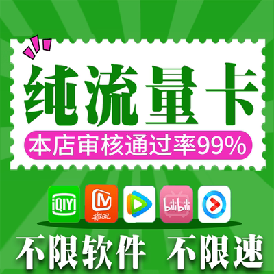 纯流量上网卡学生用无号流量卡无线网无通话全国通用5g流量网卡