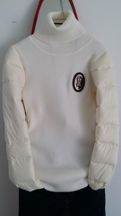 子打底衫 羽绒棉袖 女冬 打底毛衫 配马甲加厚羽绒袖