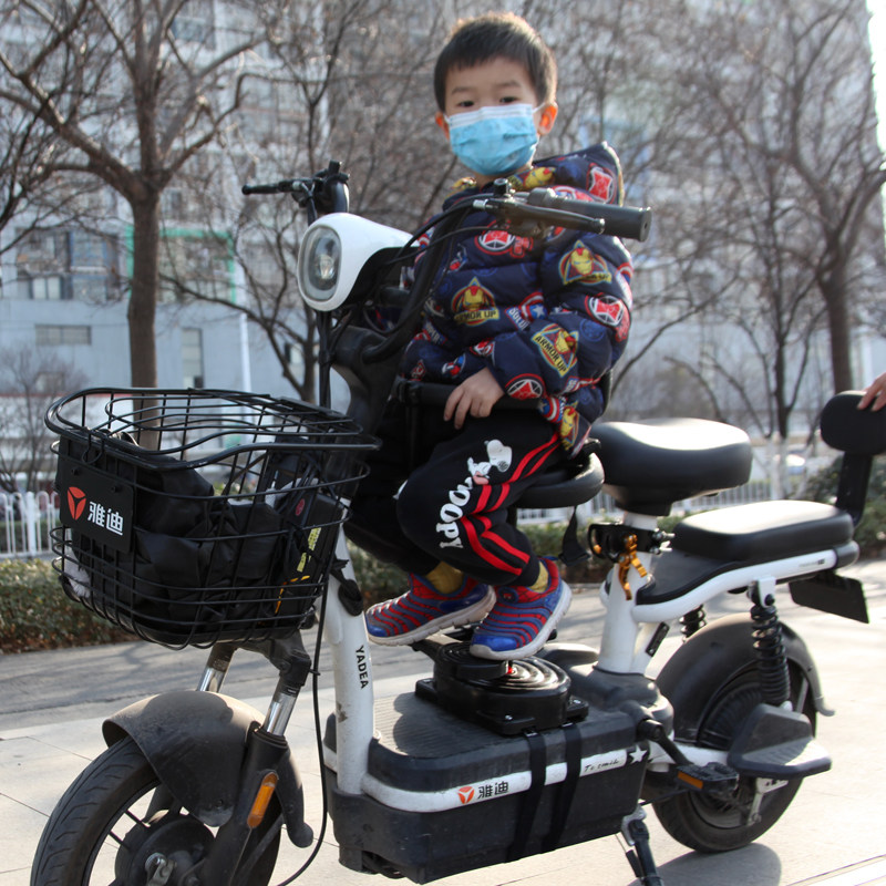 电动车前置儿童座椅电动自行车宝宝安全座椅可调高低加大坐垫接送