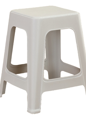 塑料凳子家用加厚大人结实可叠放胶凳熟料防滑方形特厚红色高板凳