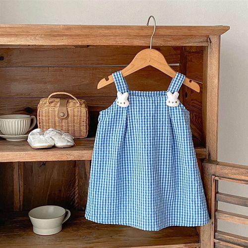 2025新款婴儿衣服夏季薄款格子吊带裙女宝宝公主裙婴幼儿裙子一岁