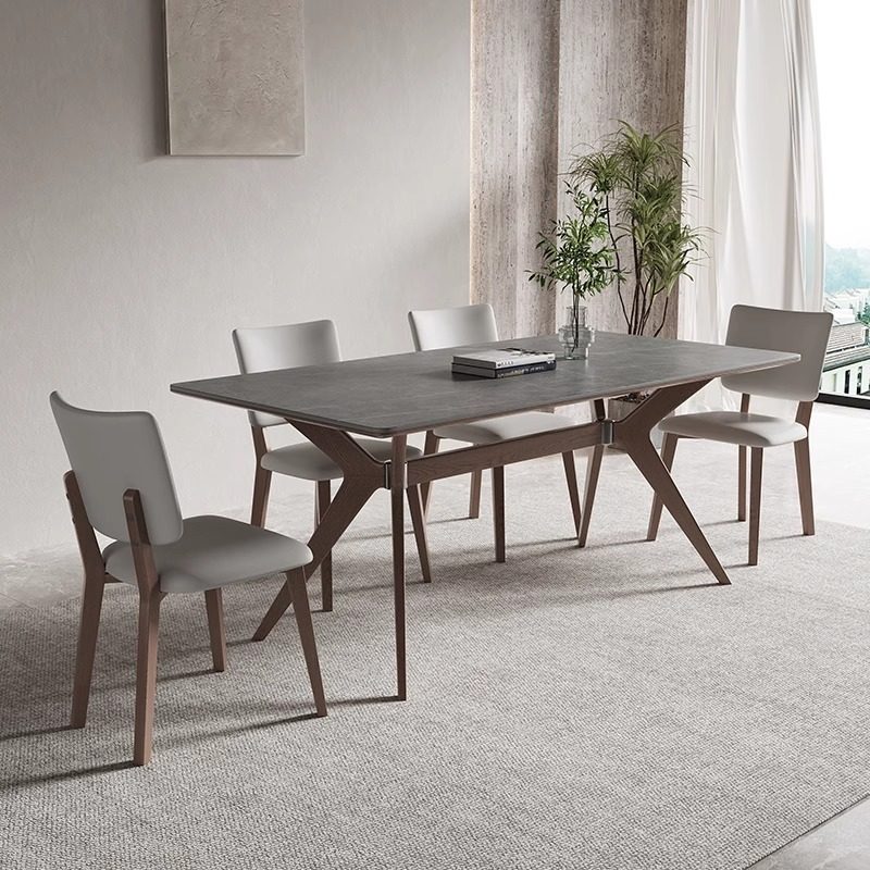 北欧长方形实木餐桌日式家用小户型饭桌办公工作台白蜡木简约长桌