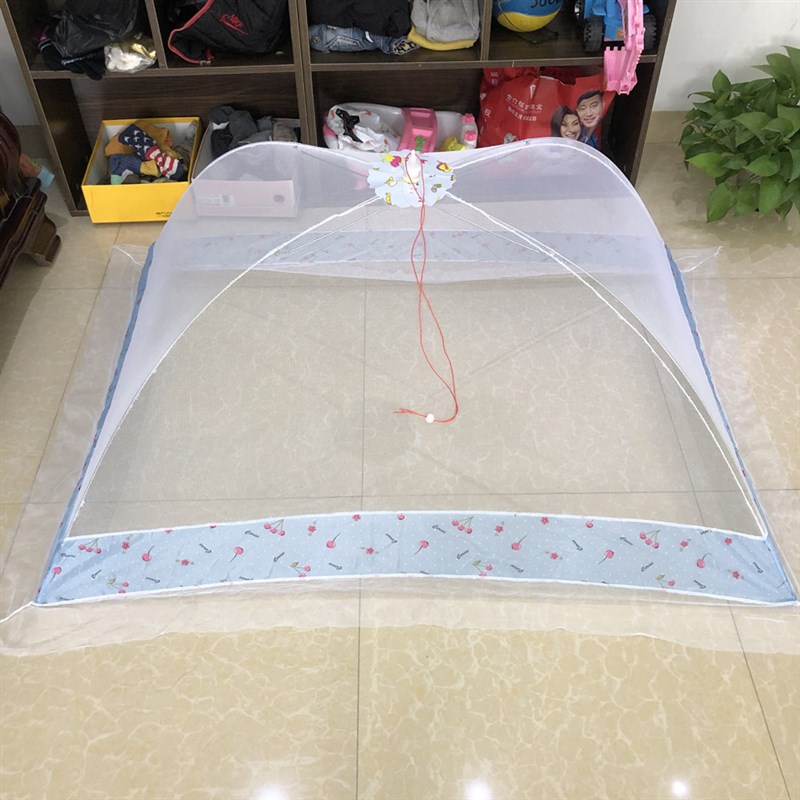 宝宝蚊帐罩无底免安装可折叠带支架雨伞式小孩婴儿童防蚊罩蒙古包