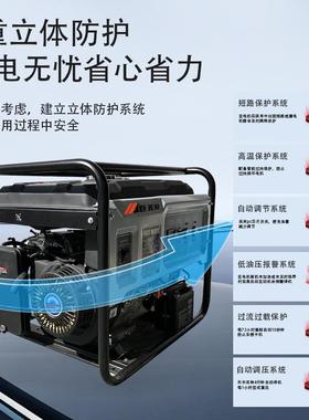户外小型便携式发电机3千瓦5kw6.5KW810家用工业汽油发电机组