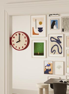 壁钟室内风钟2025新的可访问的豪华钟角双面壁钟艺术壁钟角钟