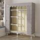 简易衣柜家用卧室结实耐用出租房组装 布衣柜全钢架加粗加厚收纳柜