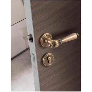 冠霸室内法式 把手锁分体古铜卧室磁吸静音木门家用通用房间门把锁