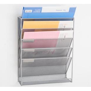 菜单篮铁艺铁艺挂墙式壁挂架A4文件架五层报刊杂志收纳架学生磁性