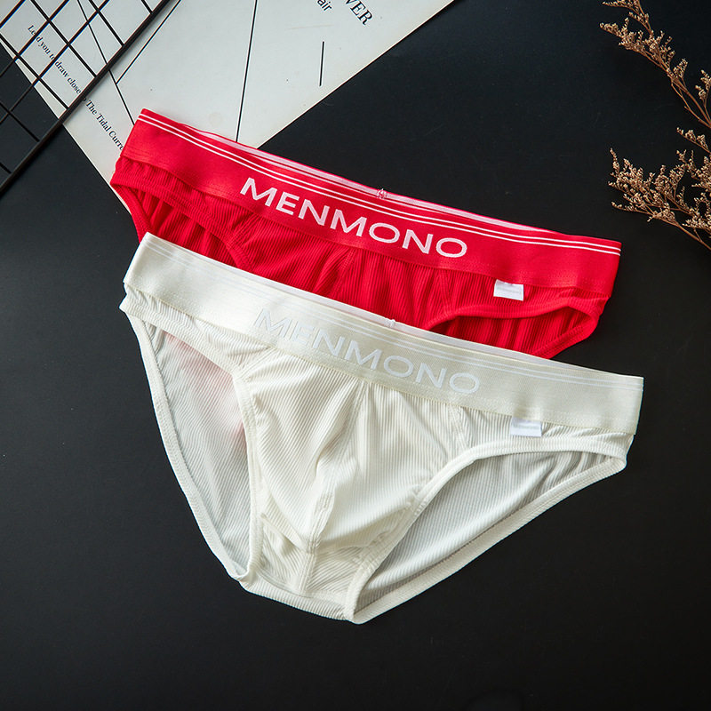 2条装螺纹莫代尔性感纯色三角裤青年低腰紧身运动透气男士内裤,女士内衣/男士内衣/家居服,男三角内裤,淘宝优惠券,粉丝福利购,淘宝优惠卷