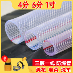 pvc水管软管蛇皮管4分6分1寸防冻软水管塑料家用自来水加厚管子四