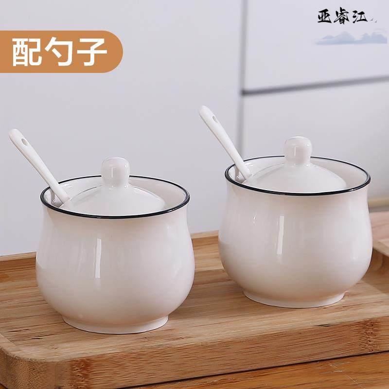 陶瓷调味瓶罐日式调料调味盐罐厨房猪油辣椒罐有盖油罐家用耐高温