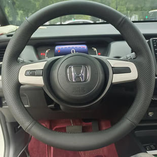 适用于本田四代飞度方向盘套真皮23款 LIFE来福酱把套手缝专用全包