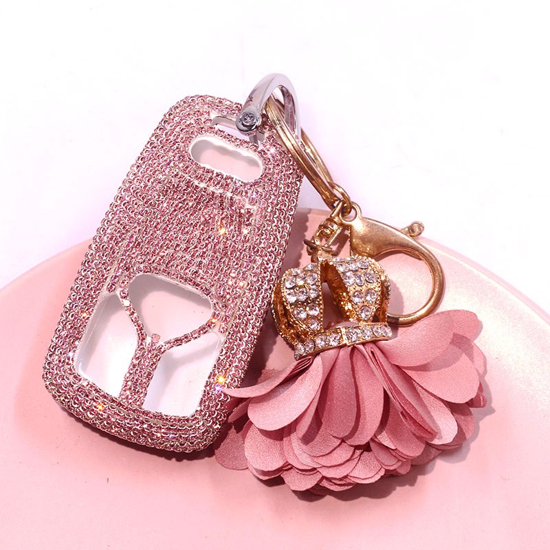 于奥迪钥匙套a4l/a6/a3/q5l/a8/a7女士q3/q5/q7镶钻tt车包扣