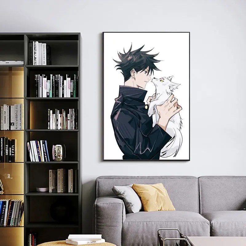 咒术回战海报挂画五条悟虎杖悠仁日漫装饰画男生卧室客厅床头壁画
