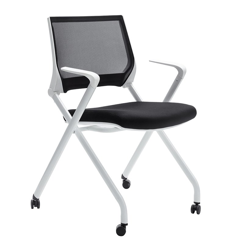 八九间电脑椅办公椅子靠背折叠会议椅滑轮培训椅职员学生舒适久坐
