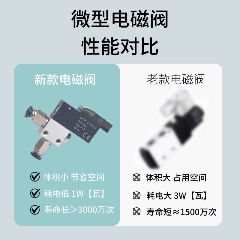 微型常开电磁阀水阀气阀开关控制阀小型流体通气控制常通开关24v