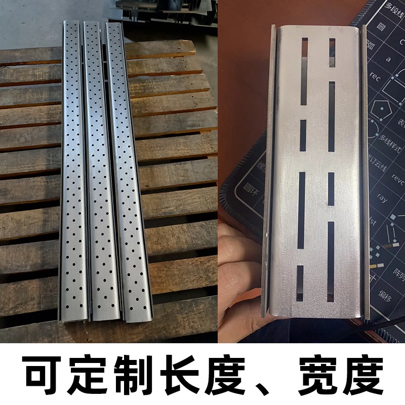 阳台不锈钢排水槽u型露台迷你排水沟u型槽庭院排水盖板厨房下水槽